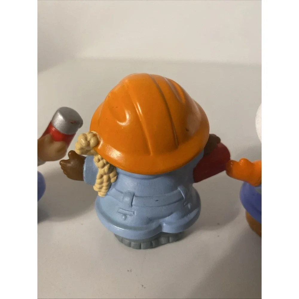 Fisher Price Little People Lot Of 3 Construction Worker Figures- Hard Hat